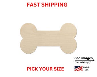 Unfinished Wooden Dog Bone | Dog Bone Cutout | Craft Supplies | Bulk Dog Bone Cut out