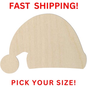 Hat Santa - Laser Cut Out Unfinished Wood Craft Shape XMS35 Hat Santa - Laser Cut Out Unfinished Wood Craft Shape XMS35