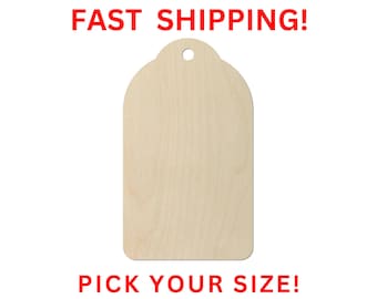 Unfinished Wooden Gift Tag Shape 07 | Present Tag Blank Cutout | DIY Gift Tag | Craft Blank | Birthday Anniversary Christmas Friendship