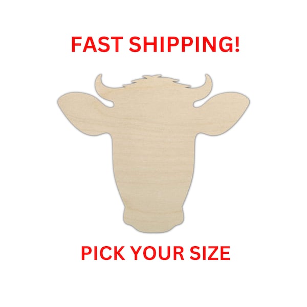 Cow Head Paper Cutout Etsy