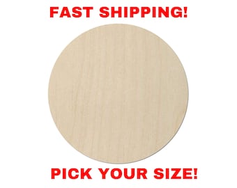 Unfinished Wooden Circle Round Shape | Circle Blank Cutout | Craft Supplies