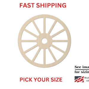 Unfinished Wooden Wheel Shape | Unfinished Wooden Wheel Cutout | Craft Supplies | Wholesale Bulk Wheels