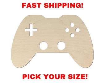 Unfinished Wooden Gaming Controller | Video Game Controller Blank Cutout | Craft Supplies | Bulk Gaming Controller