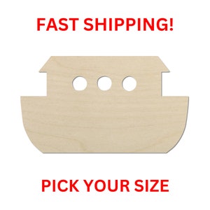 Unfinished Wooden Noah&#39;s Ark Shape 02 | Crafting Supplies | Bible Flood Ark Noahs Ark Church Bible Story