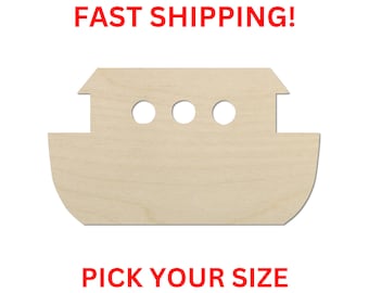 Unfinished Wooden Noah&#39;s Ark Shape 02 | Crafting Supplies | Bible Flood Ark Noahs Ark Church Bible Story