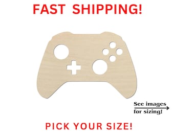 Unfinished Wooden Gaming Controller 02 | Video Game Controller Blank Cutout | Craft Supplies | Bulk Gaming Controller