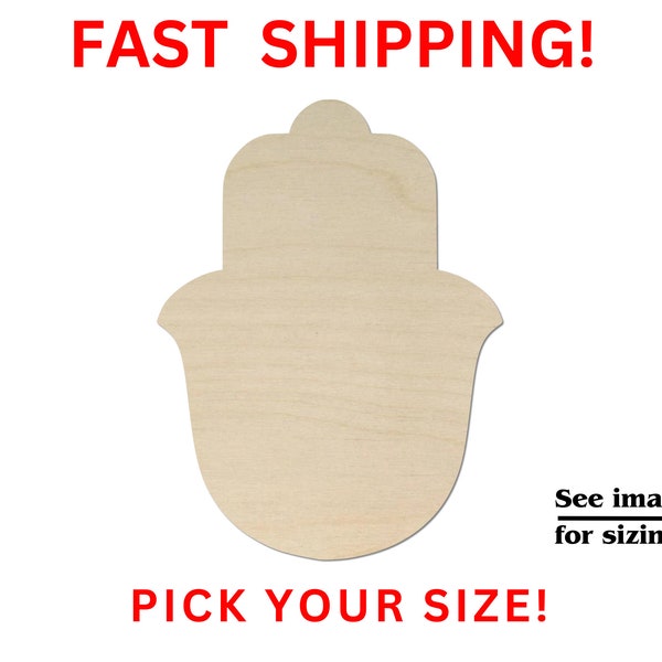 Unfinished Wooden Hand Shape | Unfinished Wood | Hamsa | DIY Crafting Supplies | Bulk Wholesale