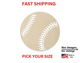 Unfinished Wooden Baseball Shape | Sports Baseball Softball | MLB High School Sports Outdoors