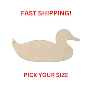 Unfinished Wooden Duck Shape 04 | Duck Wood Cutout Shape | Laser Cut Blanks | Unfinished | DIY Craft Blanks