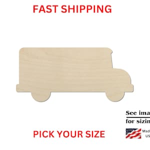 Unfinished Wooden School Bus | Unfinished Wooden Bus Cutout | Craft Supplies | School Bus Cut Out | Bulk Bus