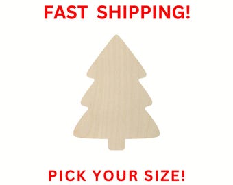 Unfinished Wooden Christmas Tree Shape 10 | Unfinished Wooden Christmas Tree Cutout | Craft Supplies | Christmas Tree Cut out