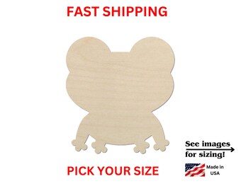 Unfinished Wooden Frog Shape | DIY Crafting Supplies | Frog Cutouts | Blank Frog for DIY Projects | Bulk Frog