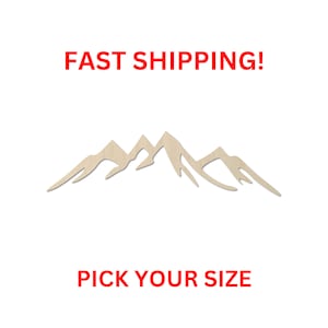 Unfinished Wooden Mountain Shape 01 | Mountain Blank Cutout | Craft Supplies | Bulk Wholesale