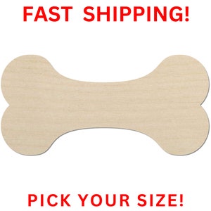 Unfinished Wooden Dog Bone | Dog Bone Cutout | Craft Supplies | Bulk Dog Bone Cut out