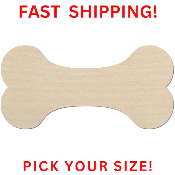 Unfinished Wooden Dog Bone | Dog Bone Cutout | Craft Supplies | Bulk Dog Bone Cut out