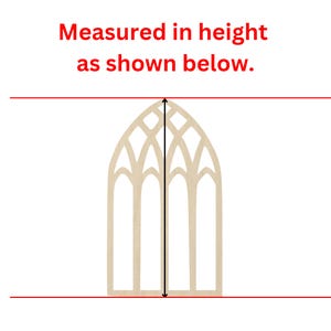 Unfinished Wooden Cathedral Window Shape | Church Window Blank Cutout | Craft Supplies | Laser Cut | Crafting Blanks | Bulk Windows image 3