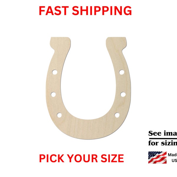 Unfinished Wooden Horseshoe Shape | Cowboy Cowgirl | Western Outdoor Game