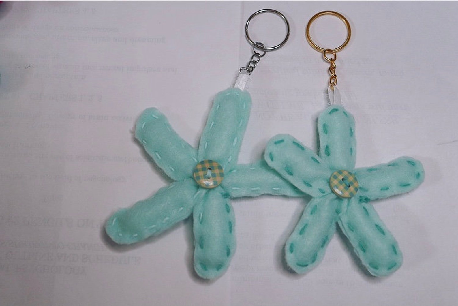 Personalized Felt Flower Keychains Personalized Keychains Etsy UK