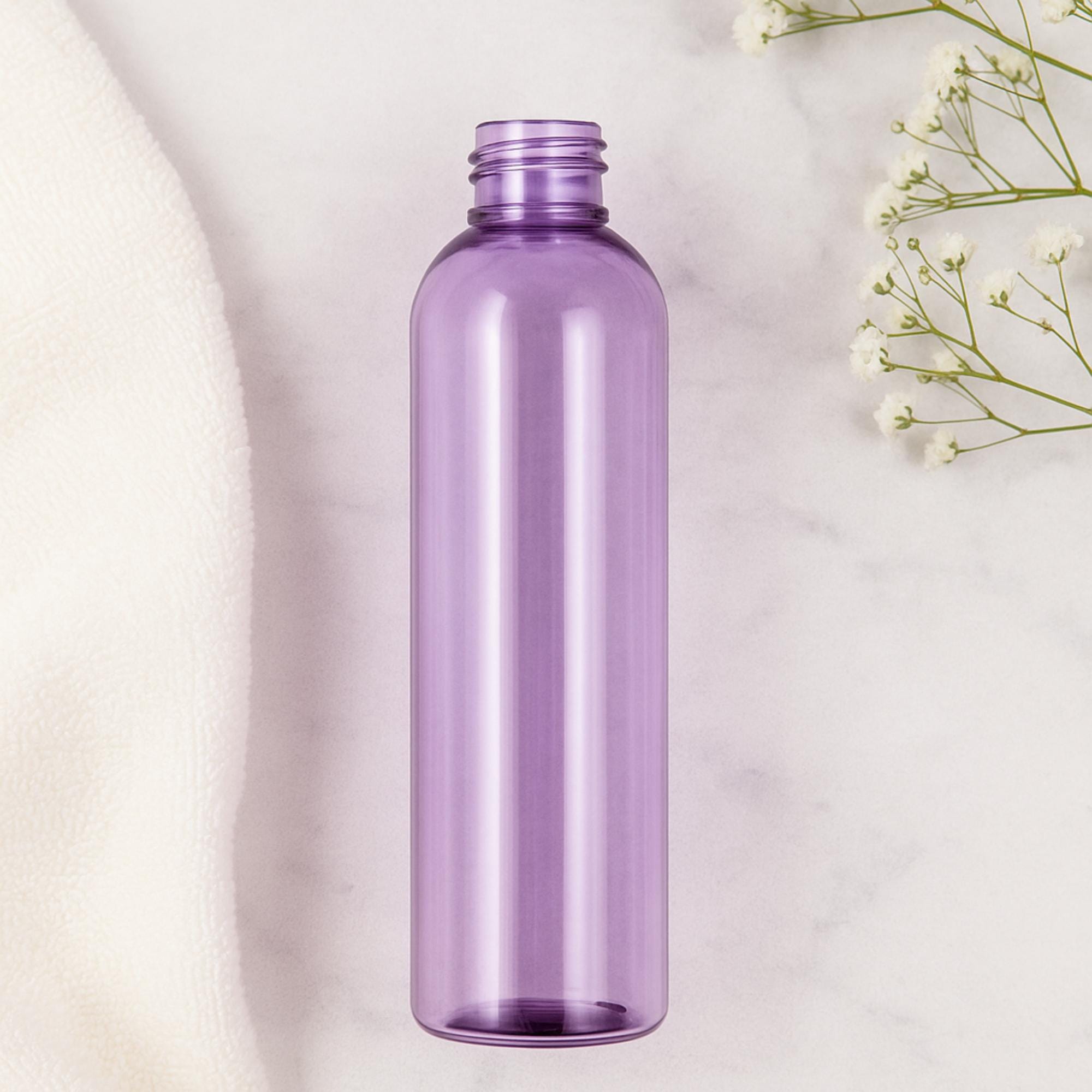 Empty 4 oz Violet Purple PET Imperial Cosmo Bullet Round Bottle (Top 20-410 Cap Size)