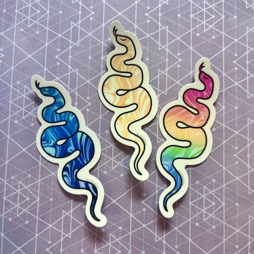 Colorful Snakes Vinyl Sticker - Etsy