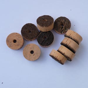 10 Bark Cork Ringe 1 1/4 &quot;x1/2&quot; Qualität Flor Bohrung 1/4 &quot;- Kostenloser Versand weltweit