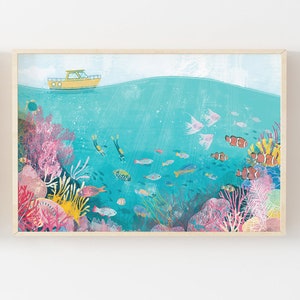 Ocean Print - Coral Wall Art, Coral Reef, Tropical Fish