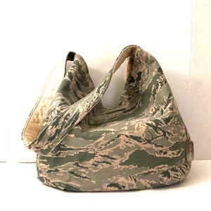 Camouflage Bag, Camouflage Hobobag, Camouflage Purse, J&#39;NING Handbags, Authentic Camouflage Fabric, Big Camouflage Bags, Hobobags, Handbags