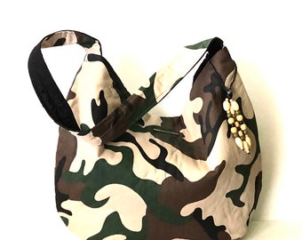 Hobo Bags. Hobo Shoulderbags, Camouflage Bags, Boho Bags, Shoulder Bags, Bohemian Bags,  J'NING Handbags, Camouflage Totebags,