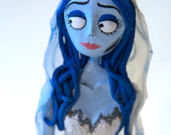 Corpse Bride Emily Inspired Sculpture- Corpse Bride Characters, Polymer Clay Figure, Polymer Clay Figures