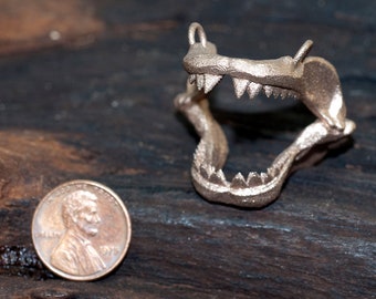 Great White Shark Jaws Pendant  | Skull Jewelry | Shark Teeth | Science Jewelry