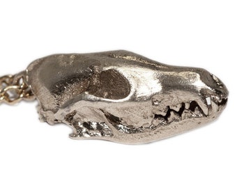 Fox Jewelry Silver Fox Skull Jewelry Animal Skull Art 3D Printed Skull