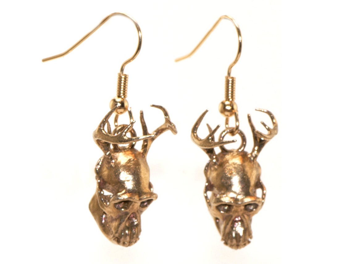 Weird Earrings 3D Printed Jewelry Hybrid Animal Antler Skull Etsy