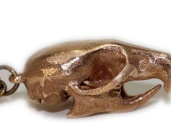Skull Jewelry Rat Skull Jewelry Bronze Necklace