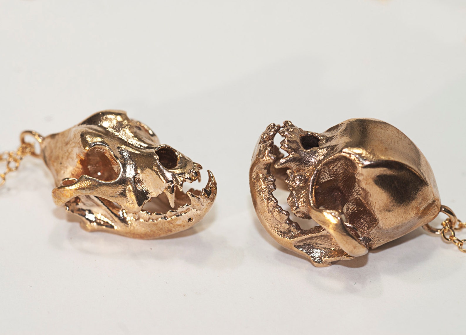 Pug Dog Skull Necklace Bronze Silver Dog Skull Dog Jewelry Etsy