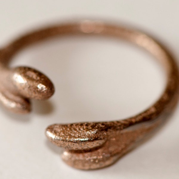 Anillo de hueso de fémur humano ciencia Joyería Latón bronce acero 3D impreso anatomía esqueleto