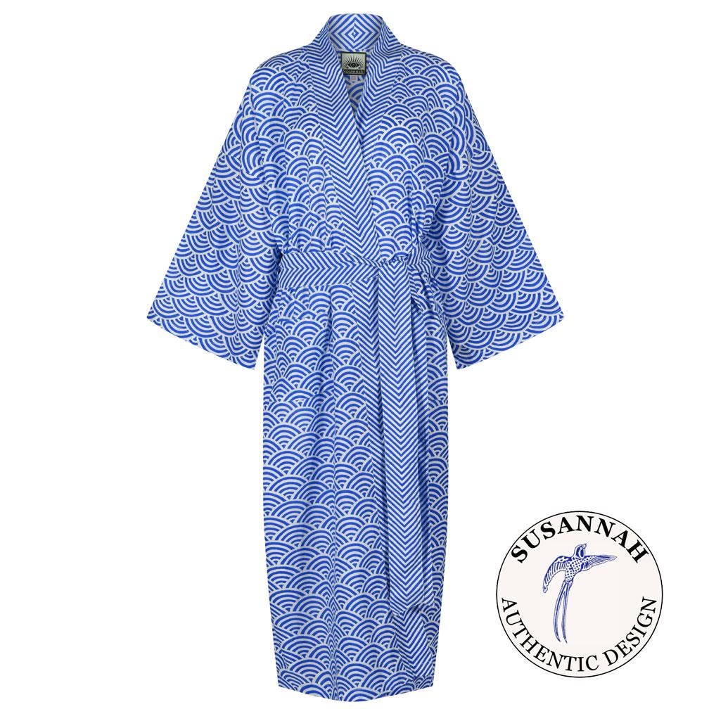 ladies full length cotton dressing gown 100% subcollection/eventos