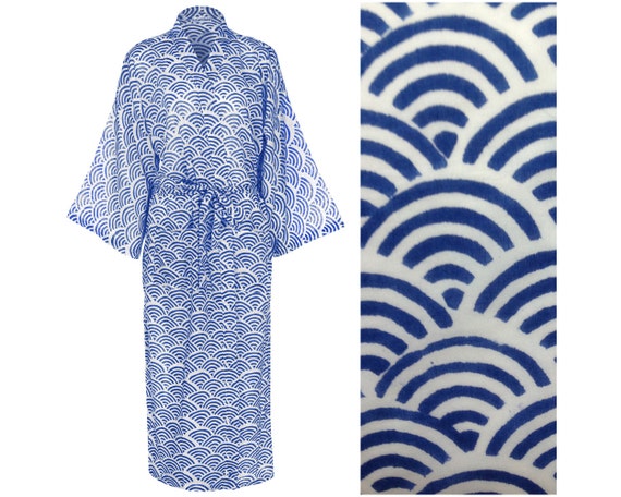 cotton kimono robe long