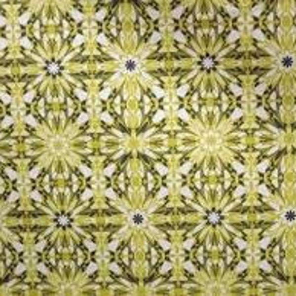 Half Yard - Starlet in Green, Silent Cinema, Jenean Morrison, Free Spirit, Green, Grey, quilting cotton fabric, fabric sale, destash