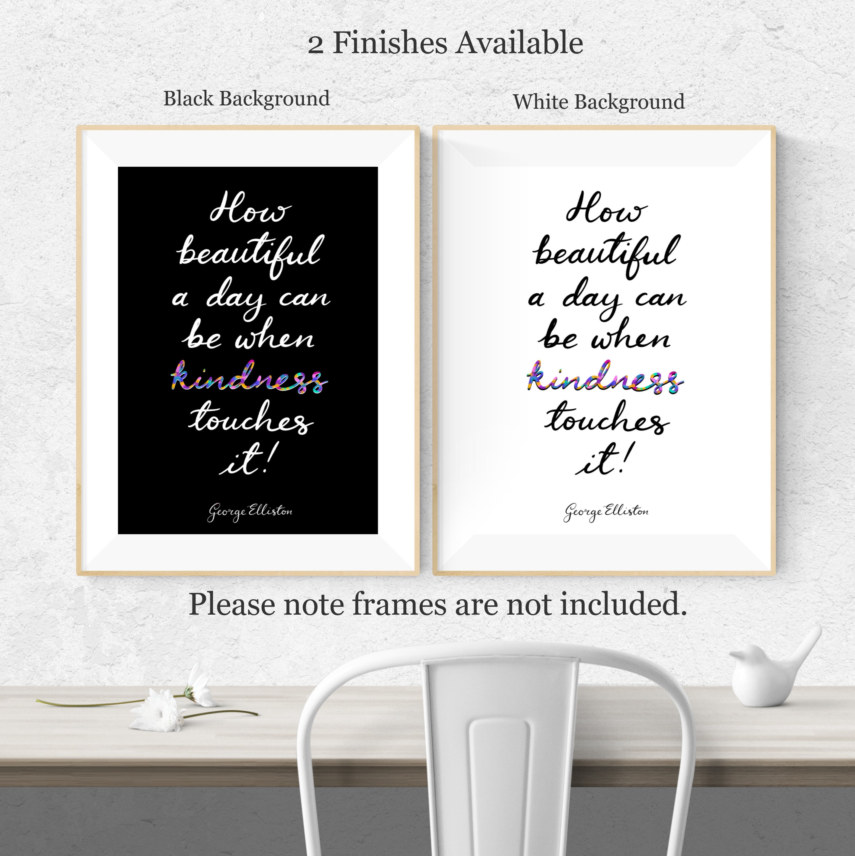 kindness quotation print george elliston quote how