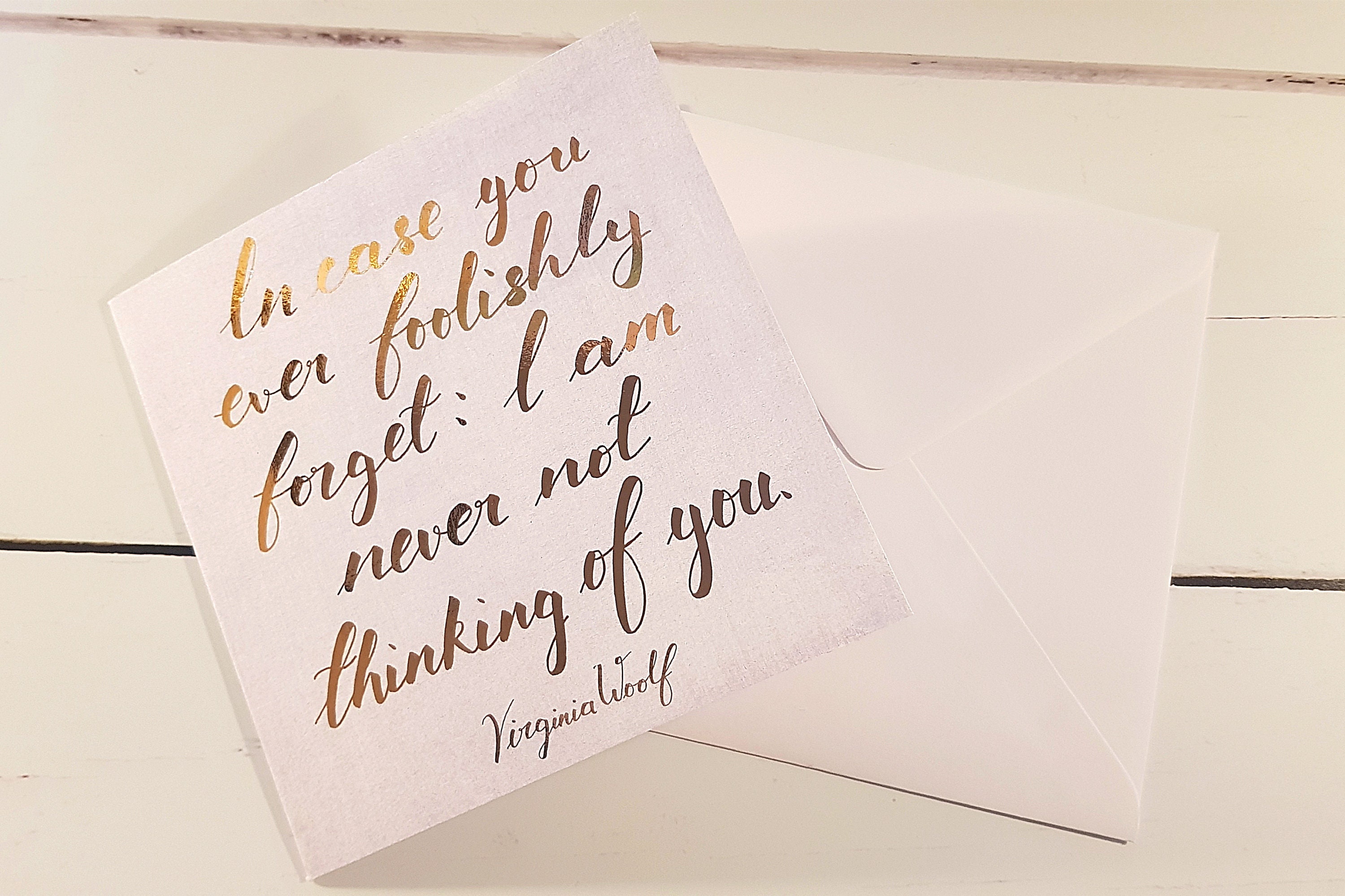 virginia woolf handmade quotation greeting card