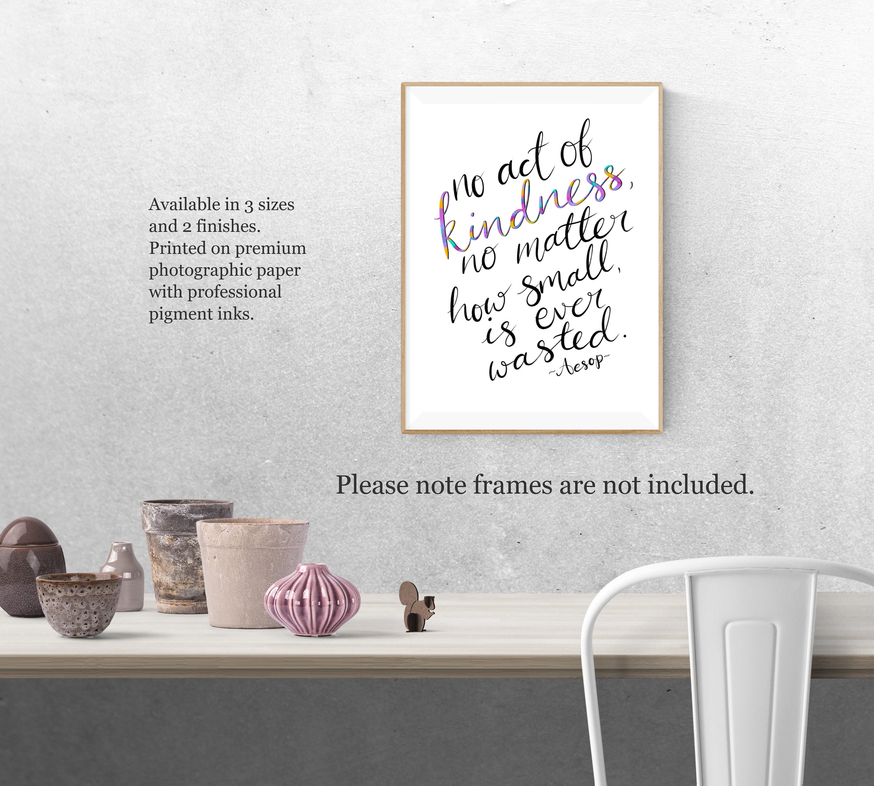 kindness quotation print aesop no act of kindness no matter how