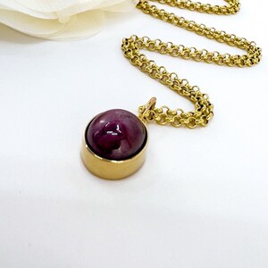 Genuine Star Ruby Solid 14K Yellow Gold Pendant, Newly Handcrafted - Etsy
