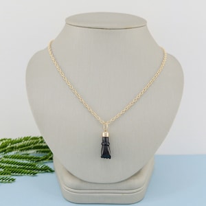 Colgante de mano de azabache genuino extragrande de oro amarillo macizo de 14 k, Mano De Azabache, nuevo Ah4