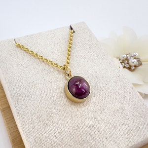 Genuine Star Ruby Solid 14K Yellow Gold Pendant, Newly Handcrafted - Etsy