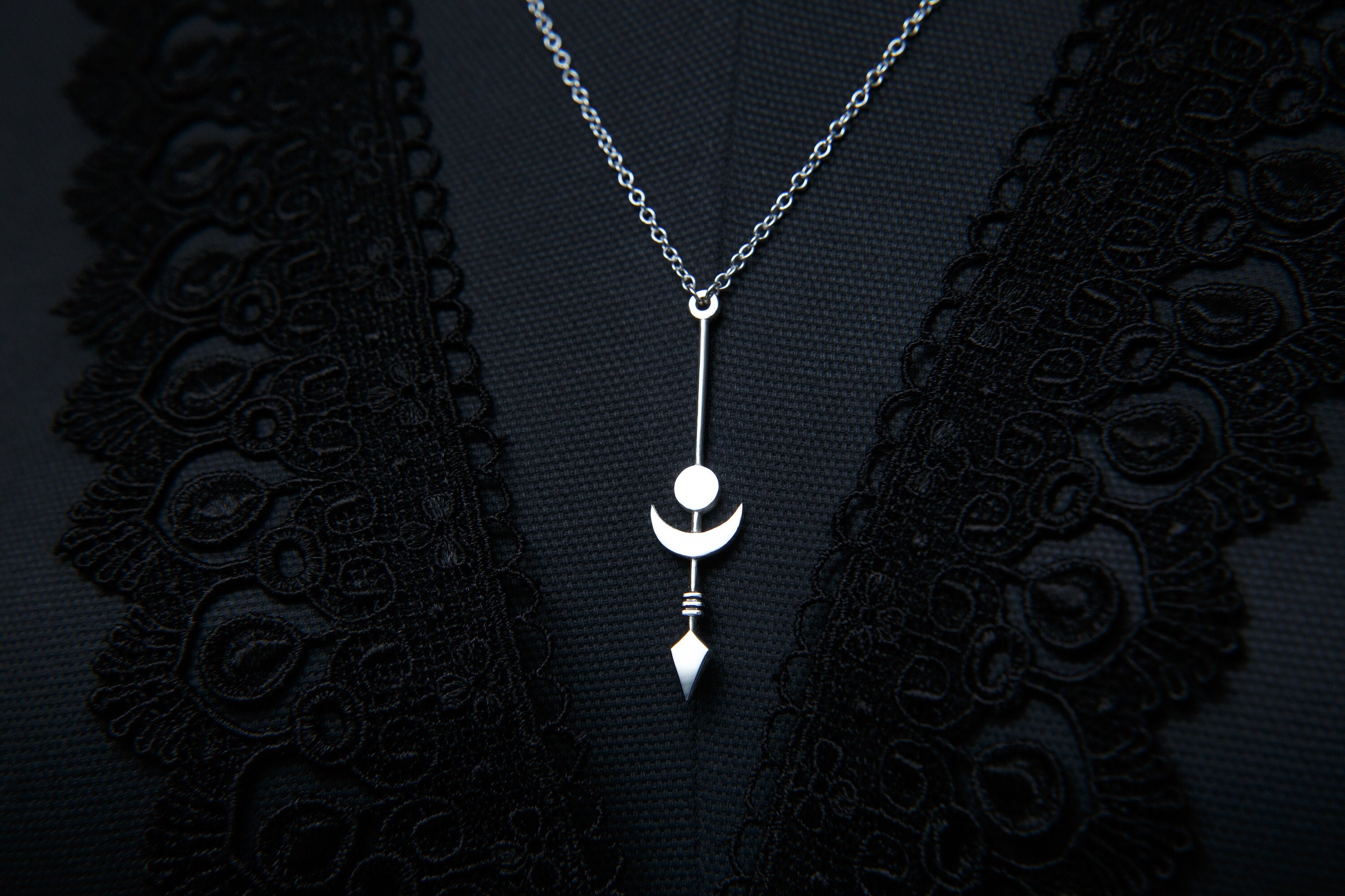 Midnight Eclipse Pendant Necklace – Moonfire Charms