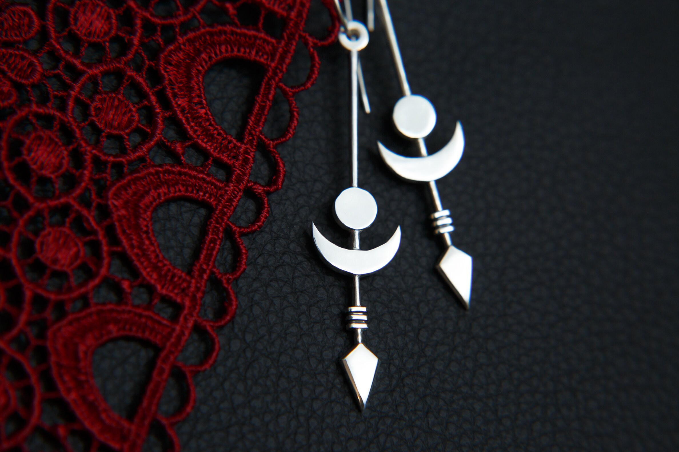 Moonlit Echoes Silver Earrings main image 0