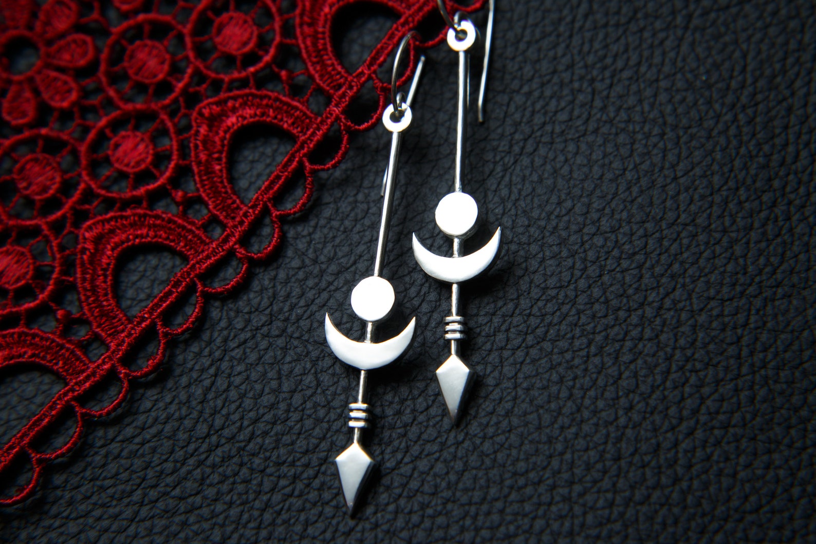 Moonlit Echoes Silver Earrings main image 1