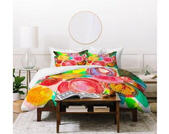 colorful bedding etsy