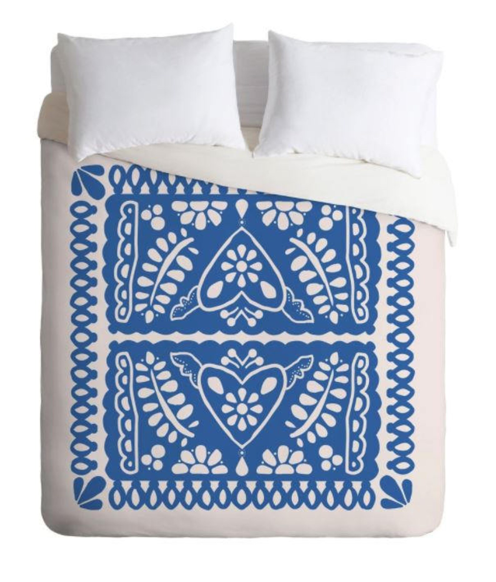 Funda de edredón Fiesta de Corazon Azul y Blanco Corazón | Etsy