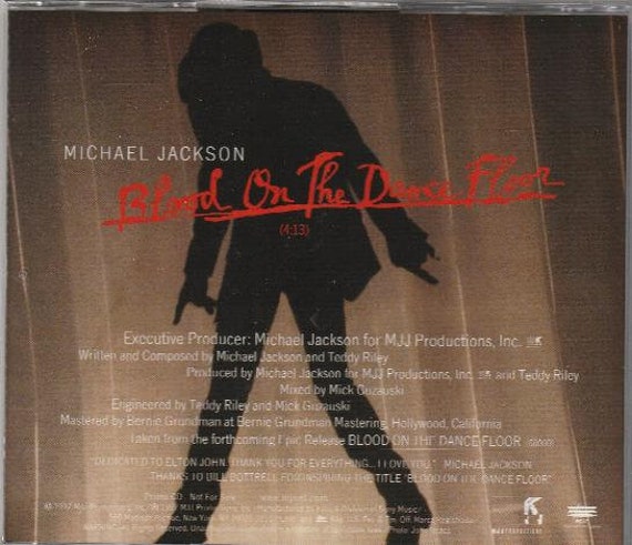 Michael Jackson Blood On The Dance Floor Rare Us Promo Only Cd 4 13 Version
